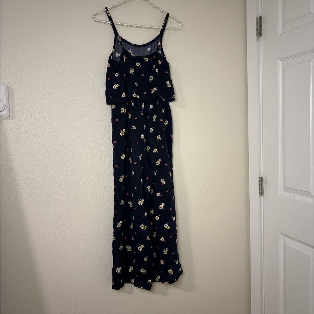 Abercrombie & Fitch Kids Blue Floral Ruffle Jumpsuit - Picture 7 of 7